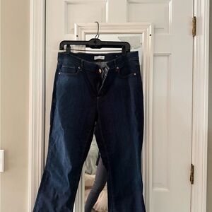 Loft flare crop- dark blue - NWOT